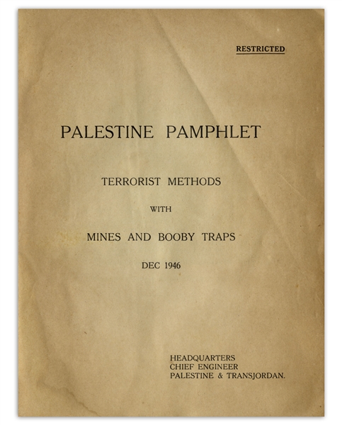 Rare British Counter-Terrorism Pamphlet for Palestine -- Published December 1946